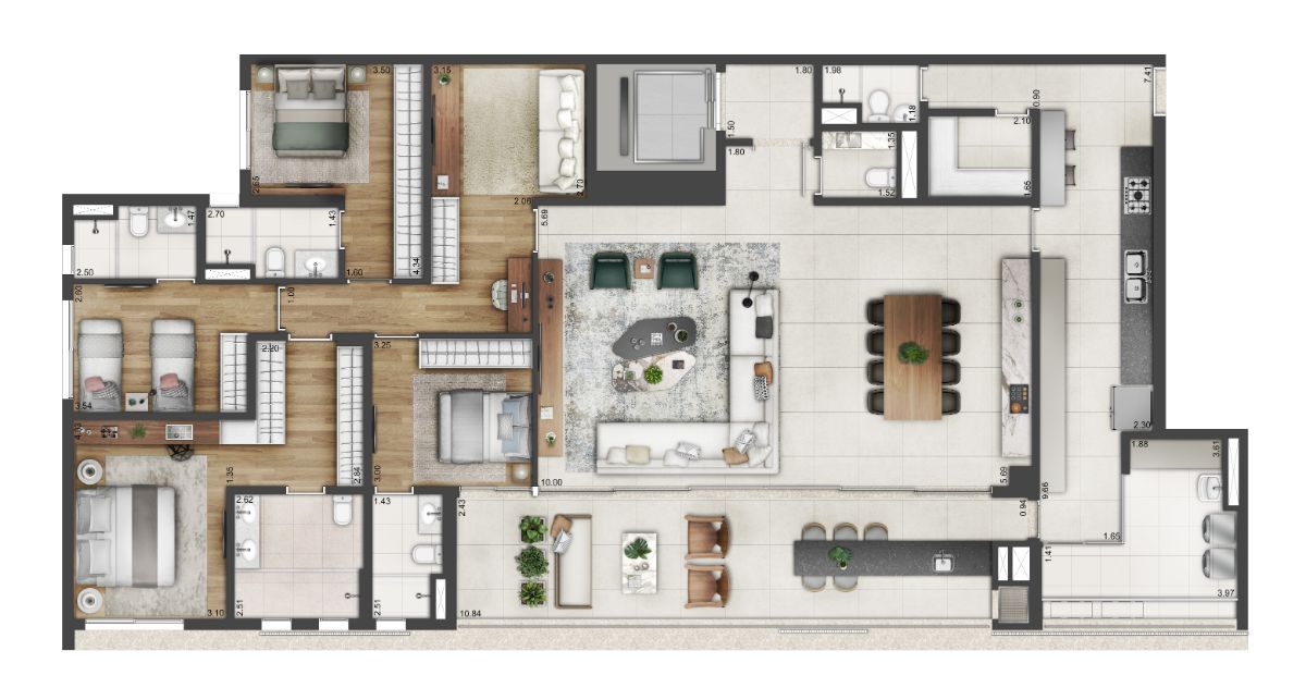 Arquitetura e Decoração para Arbo Casas Verticais - Brooklin - 5429PSA 03 PlantaTipo P6